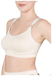 Майка бесшовная укороченная для кормящих женщин ФЭСТ размер (158,164-96-102) бежевый