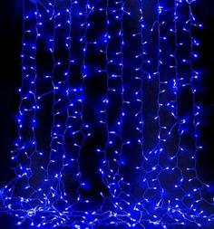 Светодиодная гирлянда-штора LED 320 лампочек, 5 режимов, 3х2.5 м (синяя) NO Name