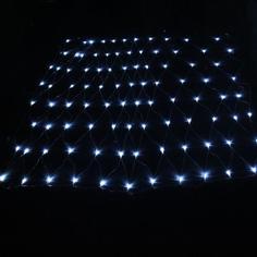 Светодиодная гирлянда-сетка LED 200 лампочек, 5 режимов, 2 м (холодно - белая) NO Name