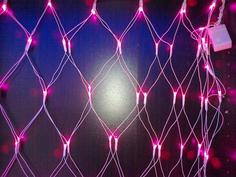 Светодиодная гирлянда-сетка LED 160 лампочек, 5 режимов, 1.5 м (розовая) NO Name