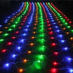 Светодиодная гирлянда-сетка LED 200 лампочек, 5 режимов, 2 м (разноцветная) NO Name