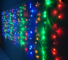 Светодиодная гирлянда-штора LED 320 лампочек, 5 режимов, 3х2.5 м (разноцветная) NO Name