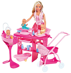 Набор "Штеффи с 3 малышами" Simba