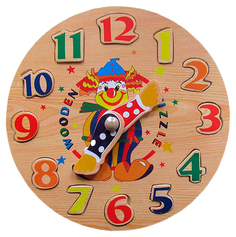 Деревянный пазл в рамке "Часы-цифры" Wooden Toys