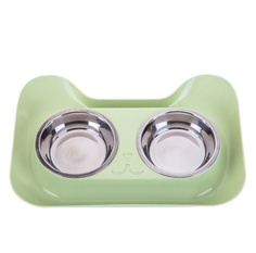 Двойная миска для собак и кошек Смайл Nicovaer, 0,2 л