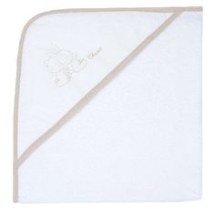 Полотенце с уголком детское Chicco цв.белый
