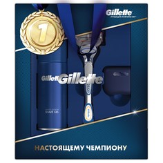 Подарочный набор Gillette Бритва Fusion5+Sensitive Гель д/бритья 75мл+Дорожный чехол