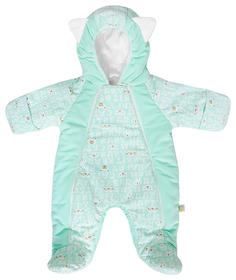 2111/3 56 Комбинезон Сонный Гномик с капюшоном Мармеладик салатовый