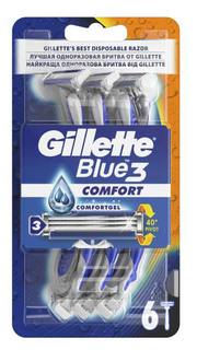 Станок для бритья Gillette Blue 3 Comfort 6 штук