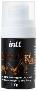 Жидкий массажный гель INTT VIBRATION с эффектом вибрации, персик 17 мл FU24