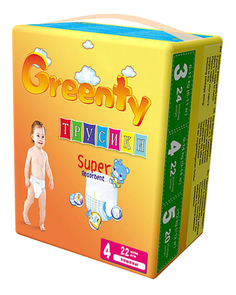 Подгузники-трусики Greenty GREP-4 (9-14 кг), 22 шт.