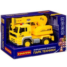Инерционная машинка Bondibon «ПАРК ТЕХНИКИ», автокран, свет, звук BOX 24х12х15,5