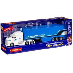 Инерционная машинка Bondibon «ПАРК ТЕХНИКИ», авторефрижератор, свет, звук BOX 39х7,8х14,8