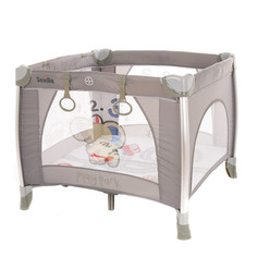 PITUSO Манеж SEVILLA GREY/Серый одноуровневый, с лазом, 93*93*76см