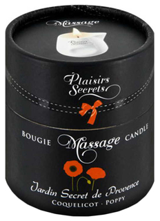 Массажная свеча с ароматом мака Jardin Secret De Provence Coquelicot 80 мл