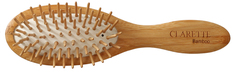 Щетка для волос CLARETTE на подушке с бамбуковыми зубьями компакт