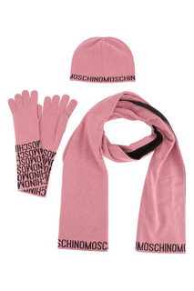 Комплект: шапка, шарф, перчатки Moschino