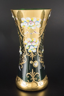 Ваза лепка зеленая, 30 см Bohemia