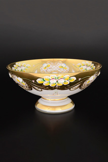 Фруктовница "Лепка белая" Bohemia