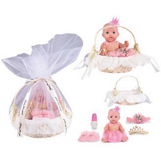 Кукла-пупс Junfa Toys в корзинке, с акссесуарами