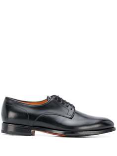 Santoni туфли дерби с узким носком