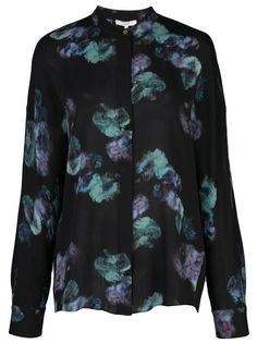 Vince floral long-sleeve blouse