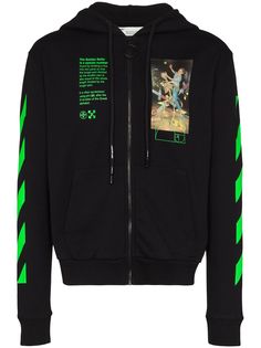 Off-White худи на молнии с графичным принтом