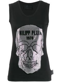 Philipp Plein топ с принтом Skull