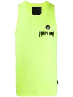 Philipp Plein топ без рукавов с нашивкой-логотипом