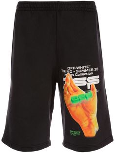 Off-White спортивные шорты с логотипом
