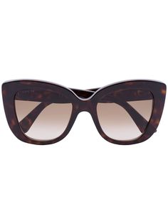Gucci Eyewear солнцезащитные очки Havana в оправе кошачий глаз