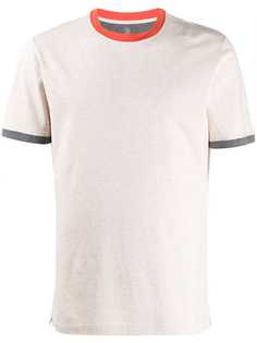 Brunello Cucinelli футболка с контрастной отделкой