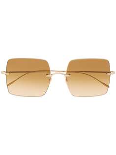 Oliver Peoples солнцезащитные очки в массивной квадратной оправе