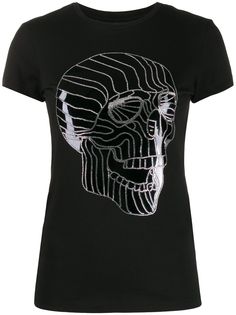 Philipp Plein футболка с декором Skull