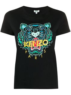 Kenzo футболка с принтом Tiger