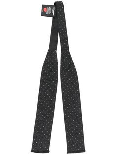 Saint Laurent узкий шарф с принтом в горох