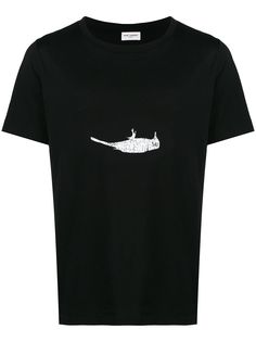 Saint Laurent футболка с принтом