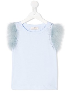 Monnalisa декорированный топ без рукавов