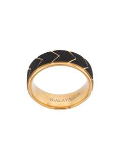 Nialaya Jewelry кольцо с геометричным узором