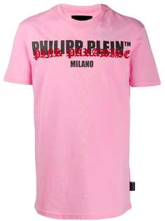 Philipp Plein футболка Pink Paradise с логотипом