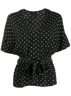 Pinko блузка в горох с запахом