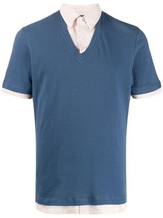 Brunello Cucinelli многослойная футболка с V-образным вырезом
