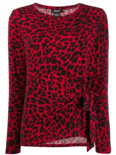 DKNY блузка с леопардовым принтом