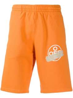 Off-White TAPE ARROWS SWEATSHORTS ORANGE BEIGE