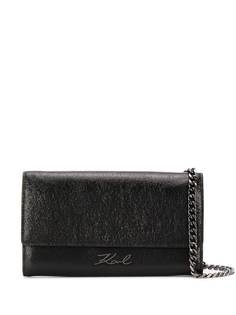 Karl Lagerfeld сумка на плечо K/Signature с эффектом металлик