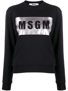 MSGM толстовка с логотипом и эффектом металлик
