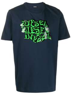 Diesel футболка с контрастным логотипом