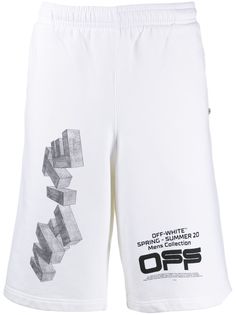 Off-White спортивные шорты с логотипом