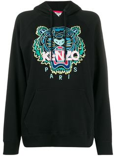 Kenzo толстовка с вышитым логотипом Tiger и капюшоном