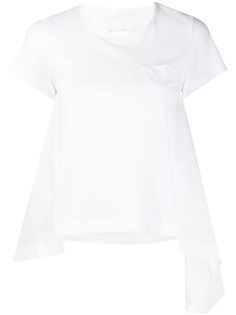 Sacai футболка с круглым вырезом и карманом